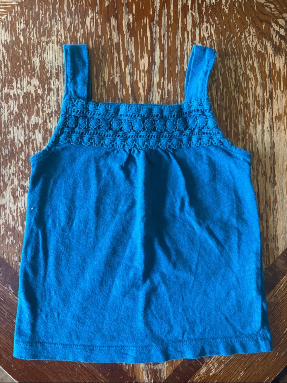 Carter's Teal Crochet-Trim Tank Top